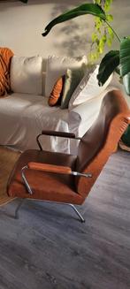 Vintage leder fauteuil, Huis en Inrichting, Fauteuils, Ophalen, Zo goed als nieuw