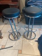 Tabouret en cuire noir état impeccable Waterloo ou Bruxelles, Ophalen, Zo goed als nieuw, Leer