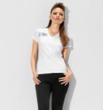 T-shirt dames M sport wit maat L merchandise  80142297276 22, Kleding | Heren, T-shirts, Nieuw, Ophalen of Verzenden