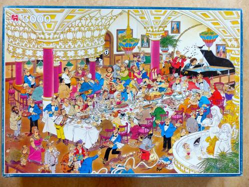 Puzzel Jan Van Haasteren De bruiloft 3000s Jumbo 01765(4ont), Hobby en Vrije tijd, Denksport en Puzzels, Gebruikt, Legpuzzel, Meer dan 1500 stukjes