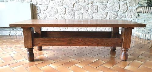 Table basse en bois massif. L 132 x l 60 x H 43 cm, Maison & Meubles, Tables | Tables de salon, Utilisé, Moins de 50 cm, 50 à 100 cm