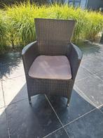 6 wicker tuinstoelen grijs met kussens ., Tuin en Terras, Tuinstoelen, Ophalen, Gebruikt, Wicker