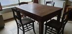 Massief houten tafel, Huis en Inrichting, Tafels | Eettafels, 50 tot 100 cm, Ambachtelijk, 100 tot 150 cm, Gebruikt