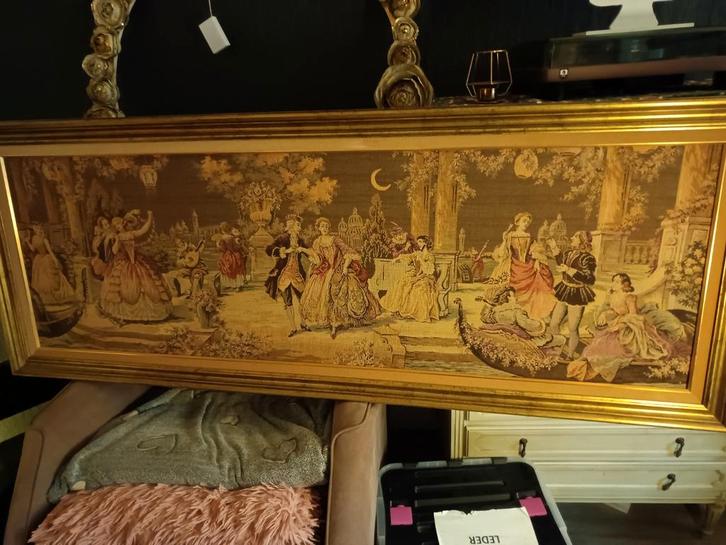 wandtapijt in kader., Antiquités & Art, Art | Autres Art, Enlèvement