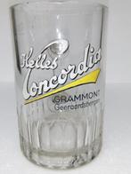 Oude geëmailleerde mok van HELLES CONCORDIA GRAMMONT GERAARD, Verzamelen, Biermerken, Overige merken, Glas of Glazen, Gebruikt
