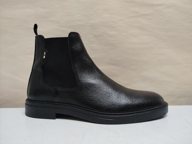 Hugo Boss enkellaarzen leder zwart. Maat: 41, Kleding | Heren, Schoenen, Zo goed als nieuw, Overige typen, Zwart, Verzenden