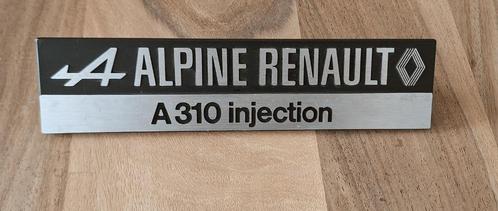 Auto embleem, typeplaatje Renault Alpine A310 Injection., Verzamelen, Automerken, Motoren en Formule 1, Nieuw, Auto's, Ophalen of Verzenden