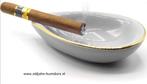 SIGARENASBAK ADORINI PORSELEIN WIT-GOUD HUGE 18 cm!!!  sab41, Verzamelen, Verzenden, Nieuw, Asbak