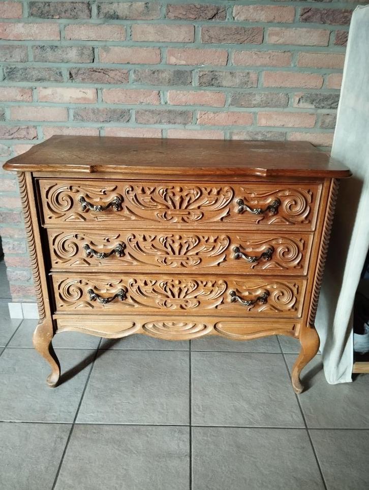 Mooi antiek kastje.   (Eik), Huis en Inrichting, Kasten | Ladekasten, Gebruikt, Minder dan 100 cm, 50 tot 100 cm, 25 tot 50 cm