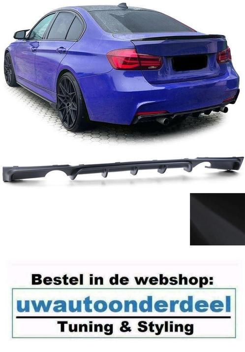 Diffuser Mat Zwart Dubbele Uitlaat Voor Bmw 3 serie F30 M Pa, Auto diversen, Tuning en Styling, Verzenden