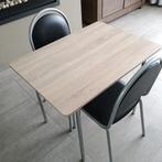 Keukentafel en twee stoelen te Koop, Huis en Inrichting, Tafels | Eettafels, Ophalen, Gebruikt, Tot twee personen, Rechthoekig