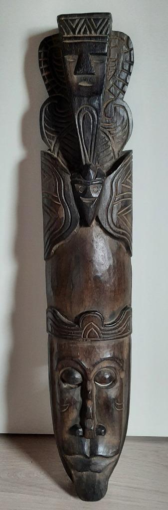 Afrikaanse Tribal masker in hout -  muurdecoratie, Antiek en Kunst, Kunst | Beelden en Houtsnijwerken, Ophalen