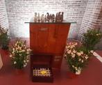 Uniek zelfgemaakt schaakspel klei, glas en hout, met kist, Hobby en Vrije tijd, Ophalen, Nieuw