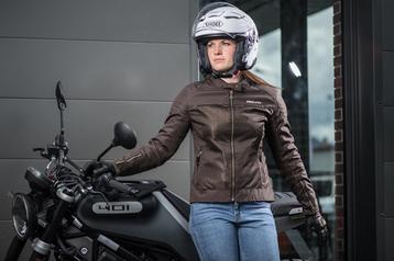 Veste de moto Segura Oskar pour femme - marron - T4/44 (= XL
