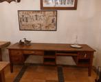 oud smal lang bureau  dubbelbureau  vintage bureau sidetable, Antiek en Kunst, Curiosa en Brocante, Ophalen of Verzenden