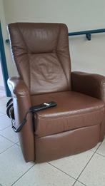 Lederen elektrische relax zetel met 2 motoren. Als nieuw., Huis en Inrichting, Fauteuils, Ophalen