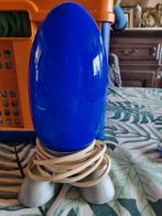 Vintage ikea fjorton blauwe glazen ei tafellamp., Ophalen of Verzenden, Zo goed als nieuw