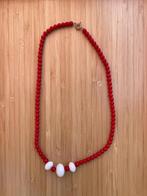 Vintage nieuwe korte rode Halsketting, Ophalen of Verzenden, Nieuw, Rood, Kunststof