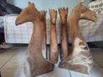 giraf buste in hout, Antiek en Kunst, Ophalen