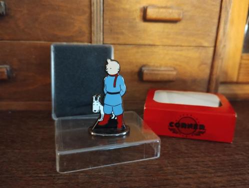 Tintin Hergé ; coin fig. 1994 métal soviétique., Collections, Personnages de BD, Comme neuf, Statue ou Figurine, Tintin, Enlèvement ou Envoi