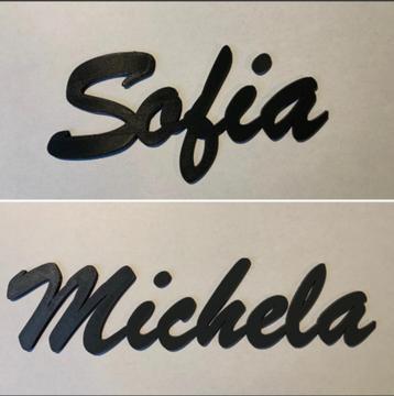 Gepersonaliseerde naam label Wall art beschikbaar voor biedingen