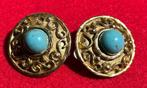 Rare Boucles d'Oreilles Vintage Edouard Rambaud Paris, Or, Enlèvement ou Envoi, Boucles d'oreilles