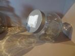 glazen snoeppot 16cm sticker zelf af te halen, Glas, Glas of Glazen, Gebruikt, Ophalen of Verzenden