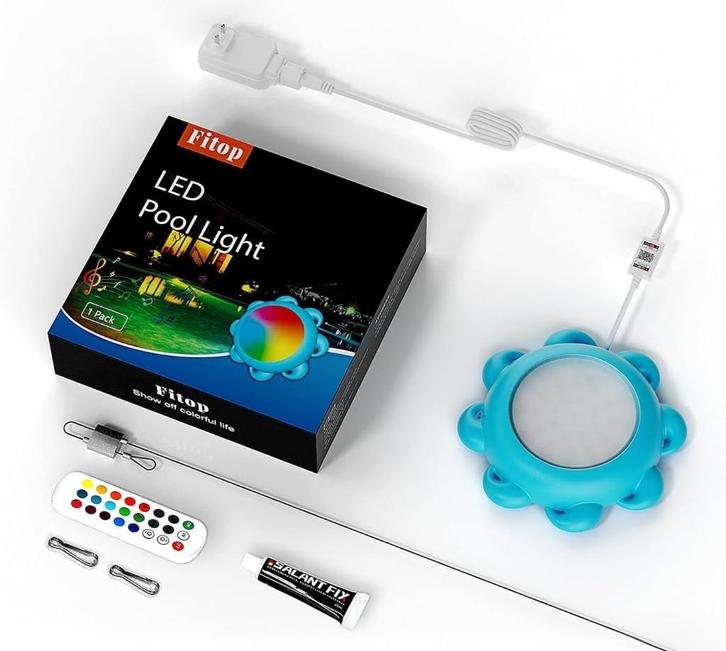 FITOP éclairage piscine LED multicolore, Tuin en Terras, Zwembad-toebehoren, Nieuw, Verlichting, Ophalen