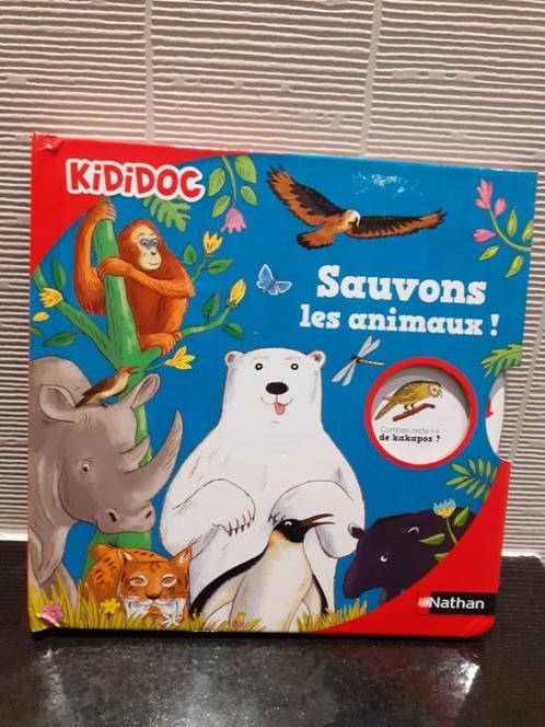 Livre Kididoc Sauvons les animaux, Boeken, Kinderboeken | Kleuters, Zo goed als nieuw, Ophalen of Verzenden