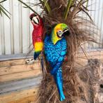 Blauwe Papegaai - Gietijzer - Wanddecoratie, Tuin en Terras, Ophalen of Verzenden