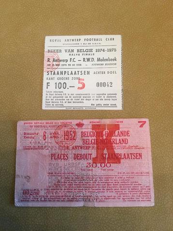 Ancien ticket de football, Enlèvement ou Envoi, Utilisé, Autres types