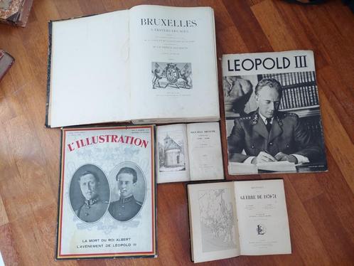 diverse boeken gesciedenis Brussel, Albert 1, Leopold 3, oor, Antiquités & Art, Antiquités | Livres & Manuscrits, Enlèvement ou Envoi