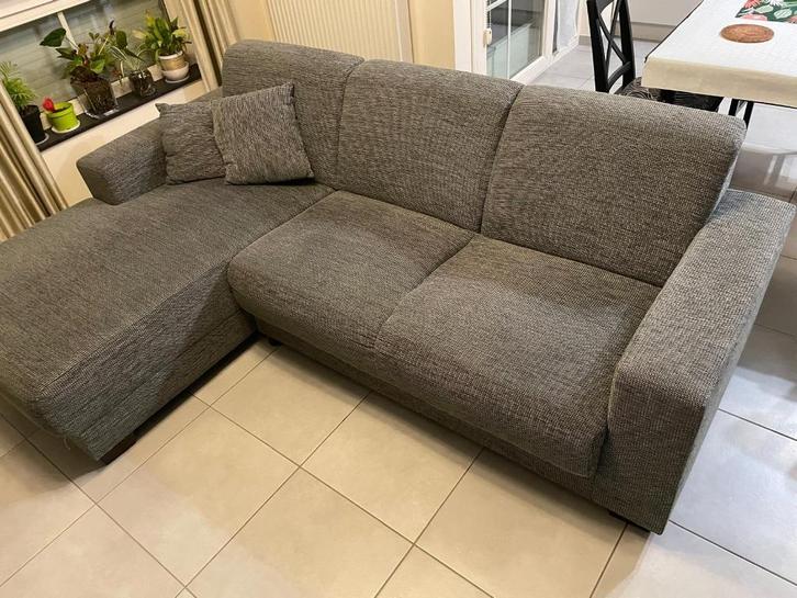 Hoeksalon Aberdeen links - Cremona - grijs, Huis en Inrichting, Zetels | Zetels en Chaises Longues, Zo goed als nieuw, Driepersoons