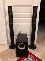 Canton luidspreker oxen en Submover, Audio, Tv en Foto, Luidsprekerboxen, Gebruikt, 60 tot 120 watt, Front, Rear of Stereo speakers