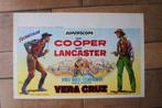 filmaffiche Vera Cruz 1954 Gary Cooper filmposter, Verzamelen, Rechthoekig Liggend, Ophalen of Verzenden, Zo goed als nieuw, A1 t/m A3