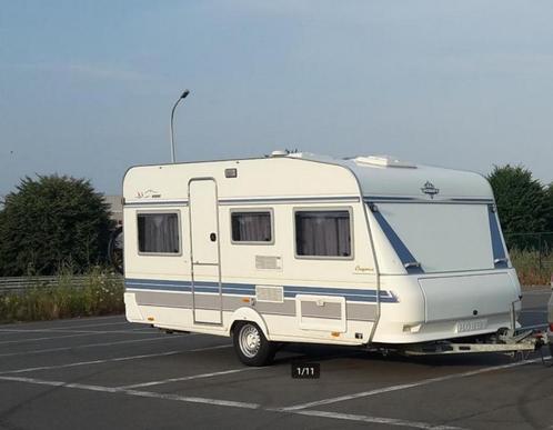 Hobby 440 TM Elegance caravan (4 personen), Caravans en Kamperen, Caravans, Bedrijf, tot en met 4, 500 - 750 kg, Hobby, 2 aparte bedden