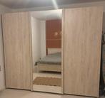 Kleerkast 220cm + Tweepersoonsbed 160x200 met lattenboden, Ophalen, Zo goed als nieuw