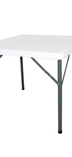 Inklapbaar wit tafeltje, Huis en Inrichting, Ophalen, Overige materialen, Gebruikt, 55 tot 75 cm