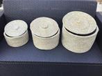 set opbergmanden met deksel, Ophalen, Mand, Rond, Nieuw