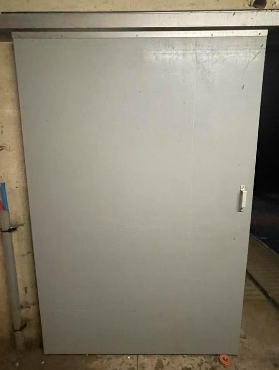 Kunststof Paneltim schuifdeuren, Doe-het-zelf en Bouw, Deuren en Vliegenramen, Gebruikt, Binnendeur, 200 tot 215 cm, 120 cm of meer