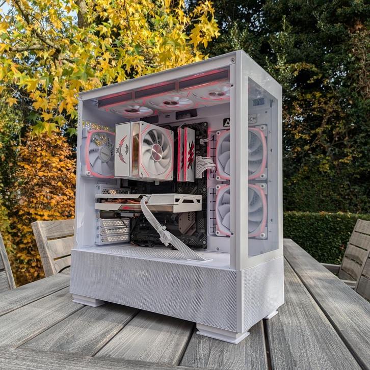 Witte gaming PC | RTX 3060Ti | Ryzen 7 3700X | 1TB | WIFI, Computers en Software, Desktop Pc's, Nieuw, 4 Ghz of meer, SSD, Met videokaart