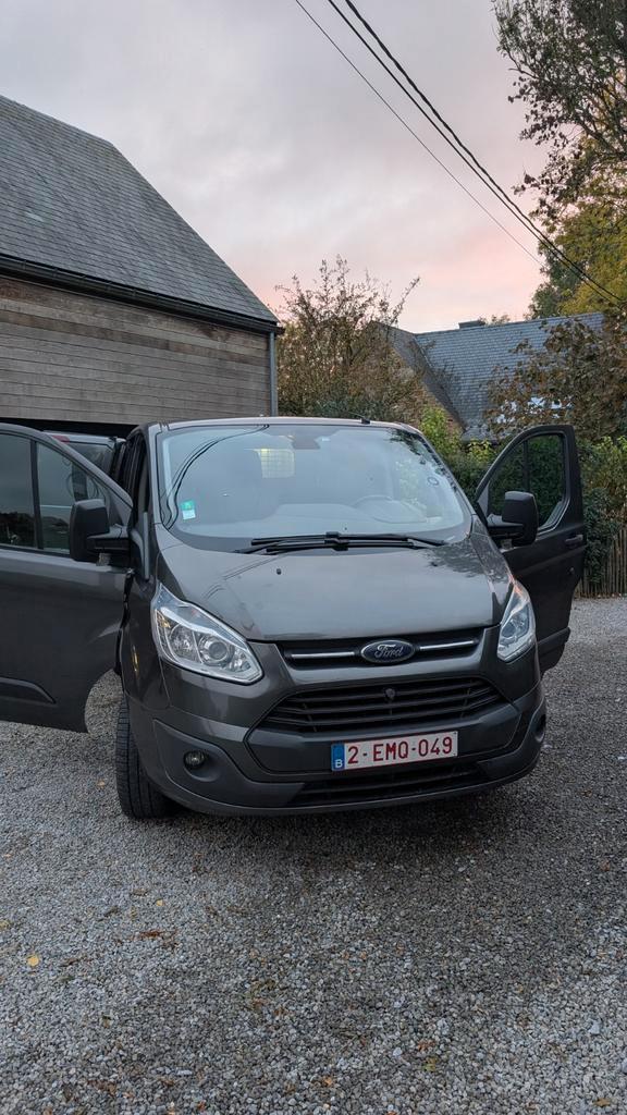 Ford Transit Custom Eur5 Diesel 125 CV, Autos, Ford, Particulier, Transit, Diesel, Euro 5, 4 portes, Boîte manuelle, Vert, Noir