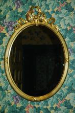 Miroir ovale avec encadrement doré., Antiquités & Art, Antiquités | Miroirs, Ovale, Moins de 50 cm, Enlèvement, Moins de 100 cm