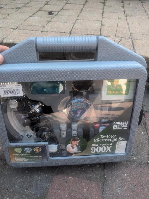 Byomic Beginners Microscoopset 100, 400 en 900x in Koffer, Audio, Tv en Foto, Optische apparatuur | Microscopen, Biologische microscoop
