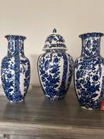 Set van 3 Delfts blauwe vazen, Antiek en Kunst, Antiek | Vazen, Ophalen