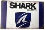 Metalen SHARK HELMETS vintage look wandplaat - 20x30cm, Ophalen of Verzenden, Nieuw