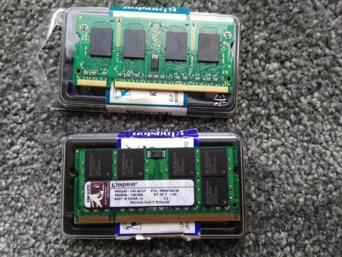 2 SDRAM DDR2  lattes de 4 Gb = 8Gb DDR2!!, Informatique & Logiciels, Mémoire RAM, Comme neuf, Laptop, 4 GB, DDR2, Enlèvement ou Envoi