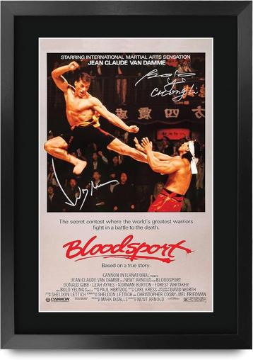 Ingekaderde filmposters van Bloodsport & Kickboxer beschikbaar voor biedingen