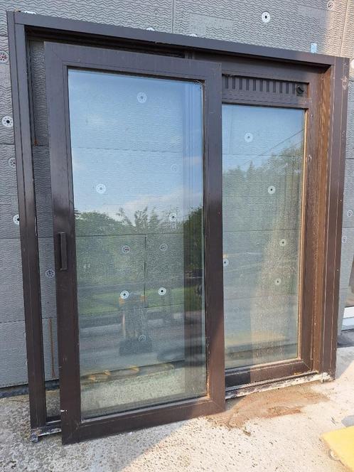 Schuifdeuren, Doe-het-zelf en Bouw, Raamkozijnen en Schuifdeuren, Gebruikt, Schuifpui, Aluminium, 150 tot 225 cm, 225 cm of meer
