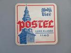 oud bierviltje Abdijbier Postel Luxe Klasse 1140, Verzenden, Zo goed als nieuw, Viltje(s), Overige merken